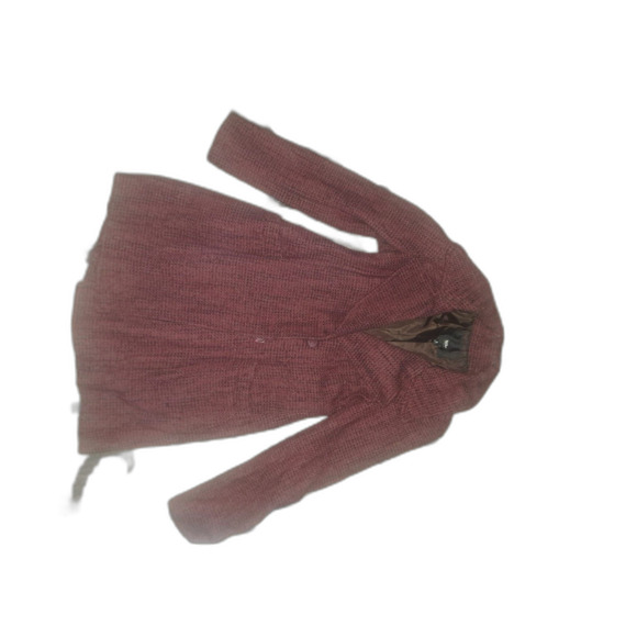 Gorgeous size Small Plum and Black accents 2 button thick Coat - Picture 5 of 8